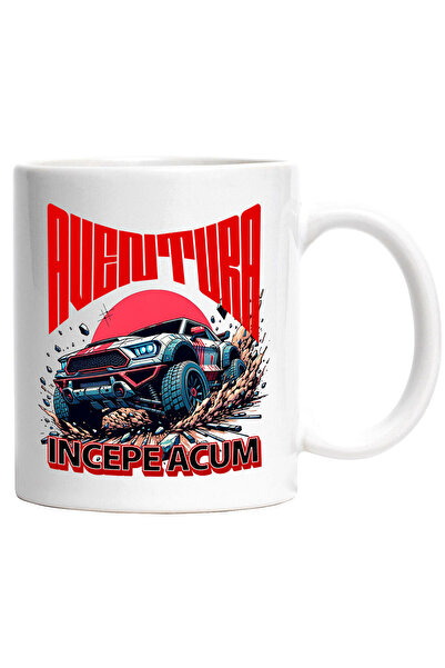 StoryGift Romania Cana Cu Masina De Teren Curse Colorata Mergand Cu Viteza Te...