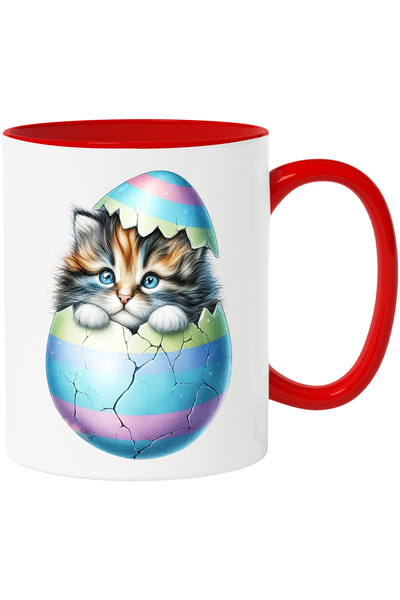 StoryGift Romania Cana Cu O Pisicuta Timida Care Iese Dintr-un Ou Spart | Ilu...