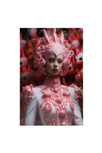 StoryGift Romania Tablou Canvas: Printesa Flamingo , Costum, Moda, Design Ves...