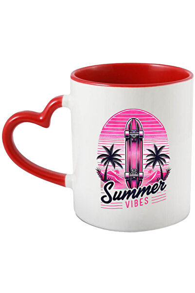 StoryGift Romania Cana Cu Mesajul "summer Vibes", Ilustratie, Stil Retro, Vec...