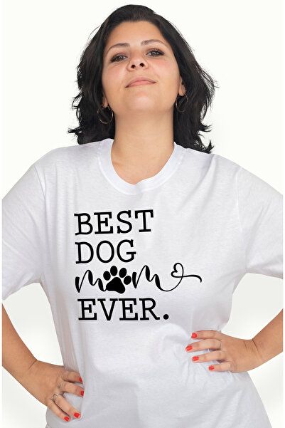 StoryGift Romania Tricou Femei Cu Labuta Si Inimioara Cu Mesajul "best Dog Mo...