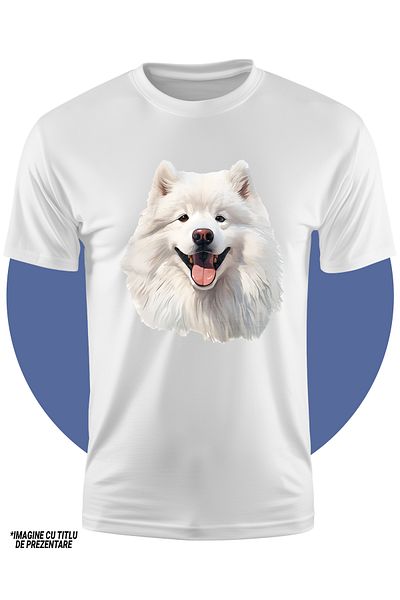 StoryGift Romania Tricou Copii Cu Un Caine Alb Jucaus, Ilustratie, Bucuros, Cel Mai Bun Prieten Al Omului, S