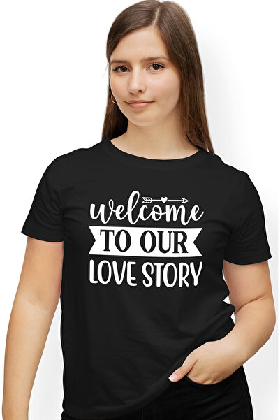 StoryGift Romania Tricou Femei Cu Mesajul "welcome To Our Love Story" - Bun-v...