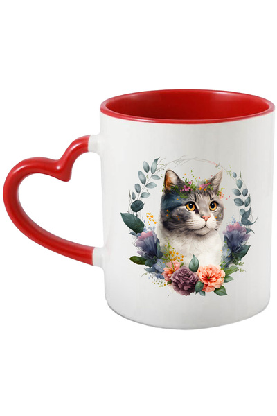 StoryGift Romania Cana Cu O Pisica Serioasa | Ilustratie | Coroana Din Flori ...