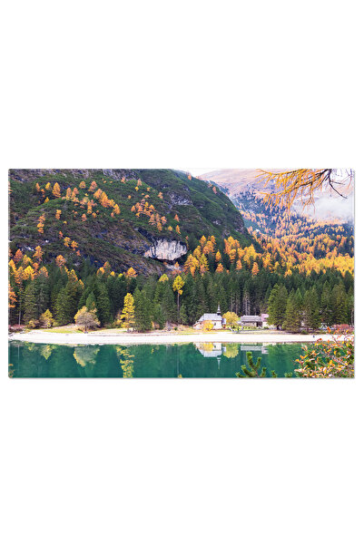 StoryGift Romania Tablou Canvas Toamna In Lago Di Braies, Tirol Tirol, Reflexie, Toamna, Lac, Munti 609