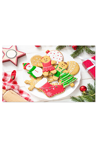 StoryGift Romania Tablou Canvas Gingerbread De Craciun In Farfurie Pe Fundal ...