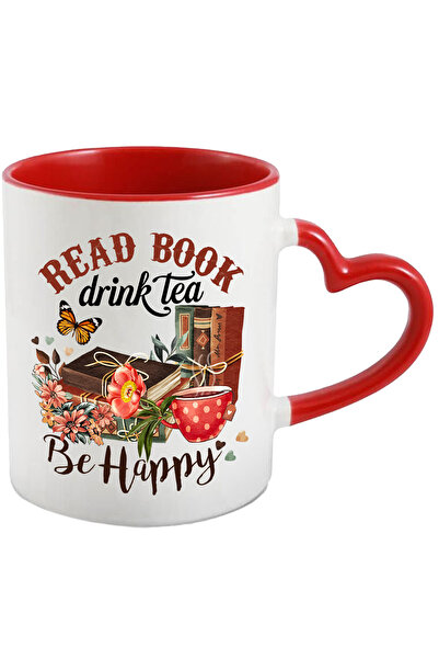 StoryGift Romania Cana Cu Teancuri De Carti Cu Mesajul "read Book, Drink Tea,...