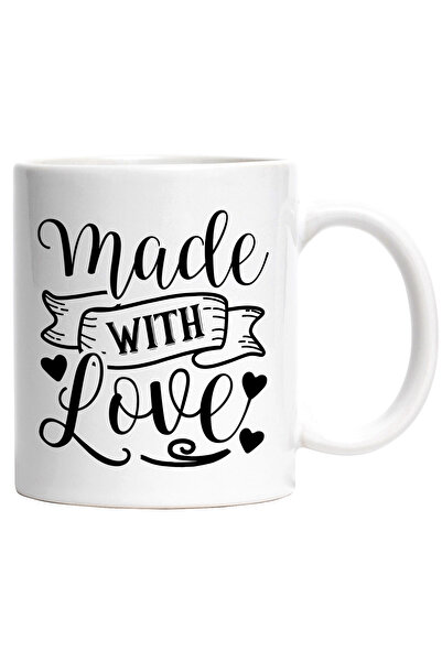 StoryGift Romania Cana Cu Inimioare Si Textul In Engleza "made With Love" - F...