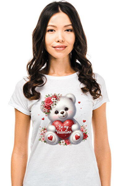 StoryGift Romania Tricou Femei Cu Un Ursulet Polar, De Plus, Ilustratie, Flor...