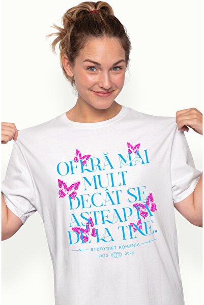 StoryGift Romania Tricou Femei Fluturi - Ofera Mai Mult Decat Se Asteapta De ...