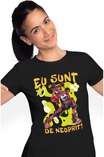 StoryGift Romania Tricou Femei Fata Tinuta Moderna Text Eu Sunt De Neoprit Mo...