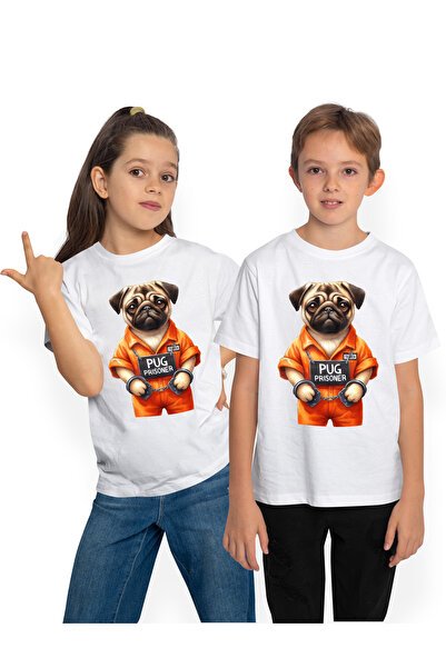 StoryGift Romania Tricou Copii Cu Un Catel Pug, Ilustratie, Prizonier Intr-o ...