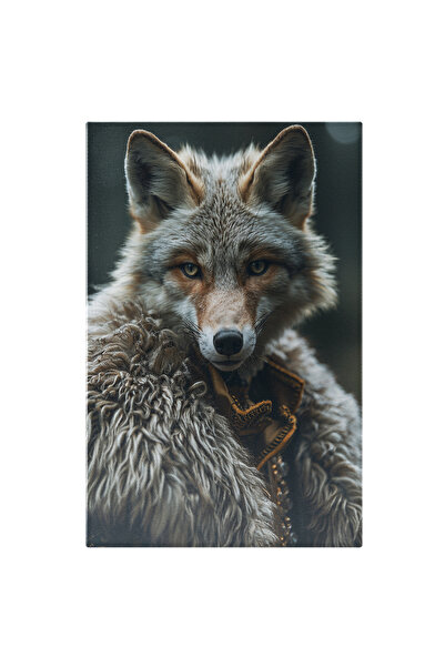 StoryGift Romania Tablou Canvas Ținutul Vulpoiului Bătrân Cu Haină De Blană P...