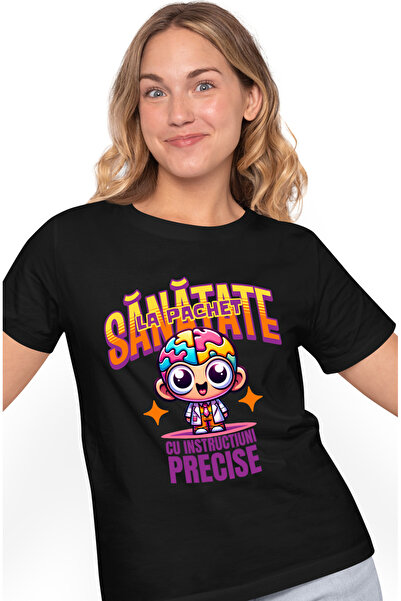 StoryGift Romania Tricou Femei Doctor Text Haios Sanatate La Pachet, Cu Instr...