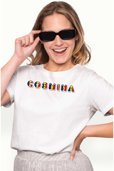 StoryGift Romania Tricou Femei Cu Numele Cosmina, Romania, Suporter, Steagul ...