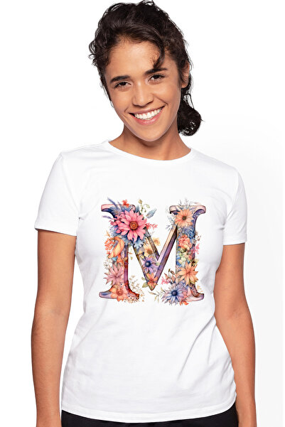 StoryGift Romania Tricou Femei cu litera "M", ilustratie, pentru copii, scoal...