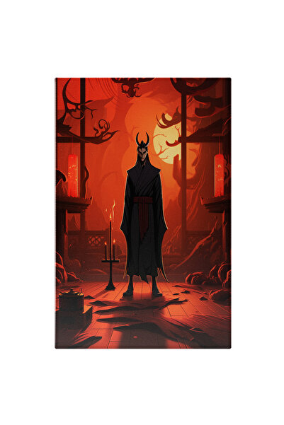 StoryGift Romania Tablou Canvas: Rău-făcător Japonez În Cadru Portocaliu- Des...