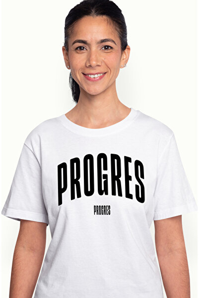 StoryGift Romania Tricou Femei Cuvantul Progres, Motivational, Self Help, Int...