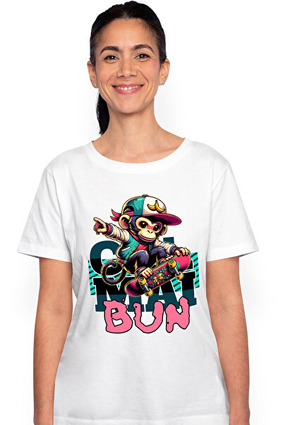 StoryGift Romania Tricou Femei Cel Mai Bun - Maimuta Cool Pe Skateboard, Cu I...