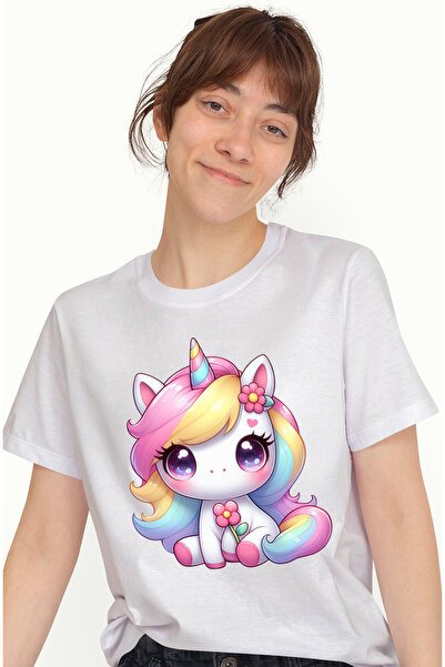 StoryGift Romania Tricou Femei Cu Un Ponei Timid, Ilustratie, Flori, Creatura...