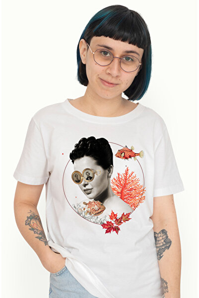 StoryGift Romania Tricou Femei Personalizata Colaj Portret, Fata Alb-negru, C...