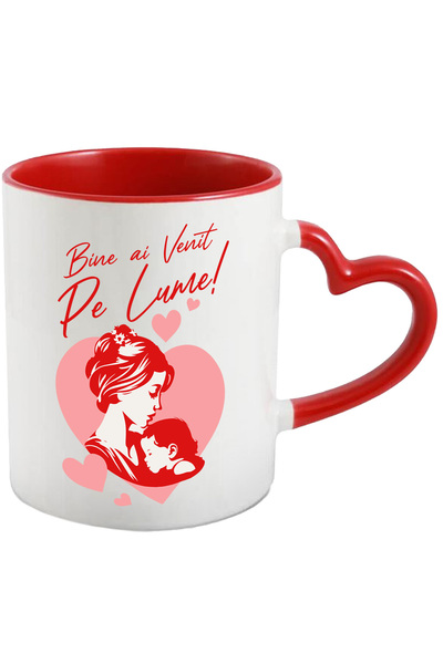 StoryGift Romania Cana Cu Mama Si Copil Dragoste Inima Text Bine Ai Venit Pe ...