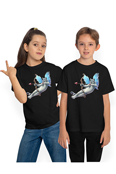 StoryGift Romania Tricou Copii Cu Un Tigru Alb Cupidon, Ilustratie, Trage Cu ...