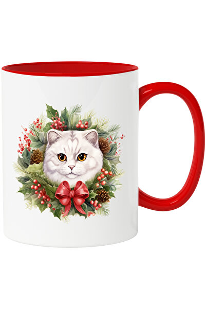 StoryGift Romania Cana Cu O Pisica Alba Cu Ochi Galbeni | Ilustratie | Vasc |...