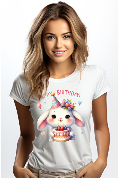 StoryGift Romania Tricou Femei Cu O Iepuroaica Vesela, Fericire, Aniversare, ...