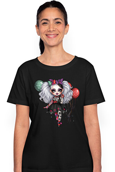 StoryGift Romania Tricou Femei Cu O Fata Costumata, Ilustratie, Harley Quinn,...