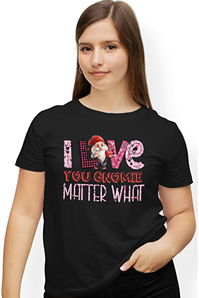 StoryGift Romania Tricou Femei Cu Un Pitic Care Tine O Inima Cu Mesajul "i Lo...