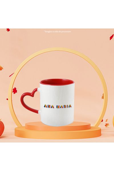StoryGift Romania Mug With Name Ana Maria, Romania, Supporter, Romanian Flag, Patriot, 330ml, C, With, STG.