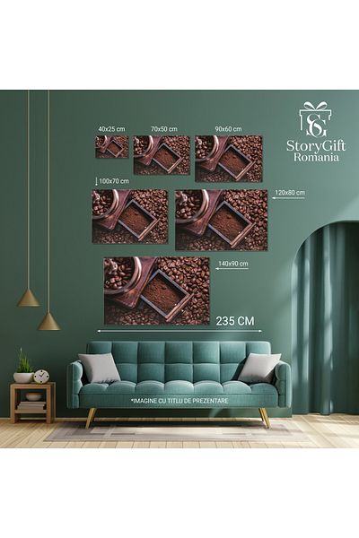 StoryGift Romania Tablou Canvas Macinarea Cafelei Manual O Experienta Autentica Pentru A Obtine Cea Mai Buna Aro