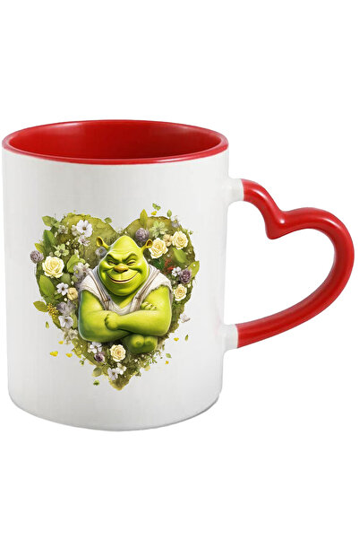 StoryGift Romania Cana Cu Shrek, Inima, Capcaun, Flori, Frunze, Desene Animat...