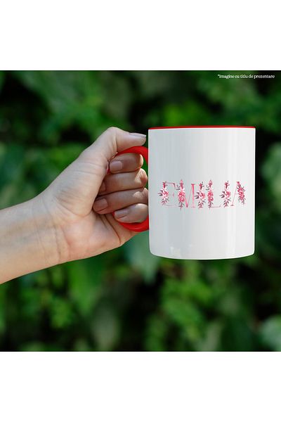 StoryGift Romania Mug With The Name Emilia, Floral, Colorful, Creative, Beautiful, Unique, 330ml, Ceramic, With,STG