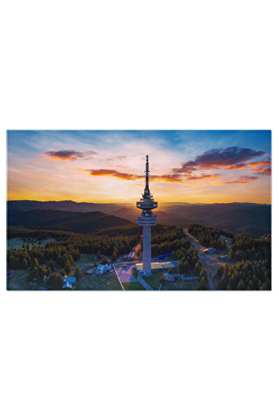 StoryGift Romania Tablou Canvas Turnul Snezhanka In Muntii Rhodope, Ceasca, M...