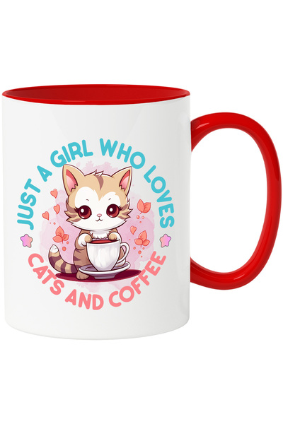 StoryGift Romania Cana Cu Pisicuta Dragalasa Cu Mesajul "just A Girl Who Love...