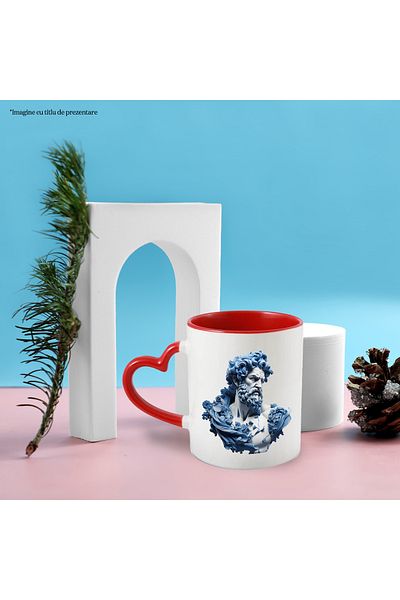 StoryGift Romania Cup with a statue from Greece | illustration | Zeus | mythology | power | a little su, With ,STG.