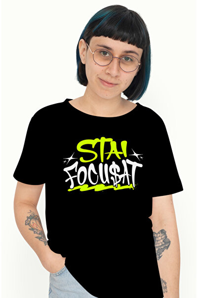 StoryGift Romania Tricou Femei Stai Focusat Mesaj Motivational Text In Romana...