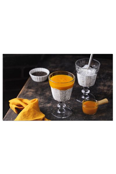 StoryGift Romania Tablou Canvas - Desert De Mango Vibrant: Fresh, Vegan, Diet, Pudding