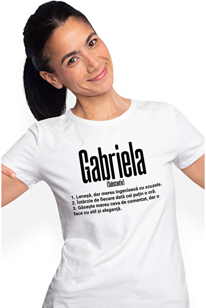 StoryGift Romania Tricou Femei Cu Numele Gabriela, Si Mesaj Amuzant, Lenesa, ...