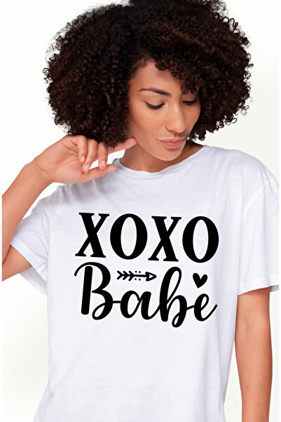 StoryGift Romania Tricou Femei Cu Mesajul In Engleza "xoxo, Babe" - Pupici Iu...
