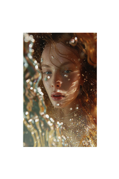 StoryGift Romania Tablou Canvas: Roșcata Europeană Cu Pistrui Și Ochi Albaștr...