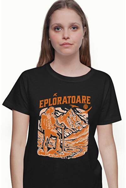 StoryGift Romania Tricou Femei Femeie In Munte Exploratoare Femeie Puternica ...