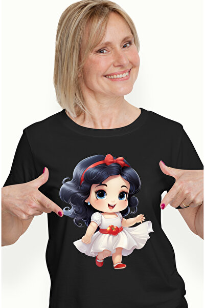 StoryGift Romania Tricou Femei Cu O Fetita Dragalasa Cu Parul Negru, Vesela, ...