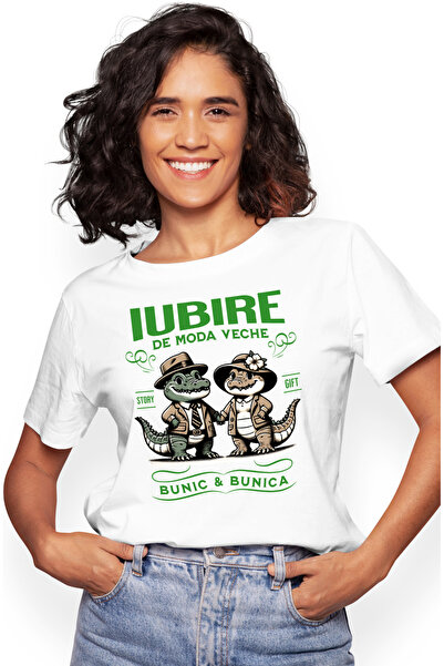 StoryGift Romania Tricou Femei Parteneri Crocodili Bunica Si Bunic Familie Cu...