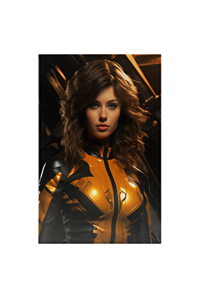 StoryGift Romania Tablou Canvas: Portret Femeie Eroina In Costum Galben Stil ...