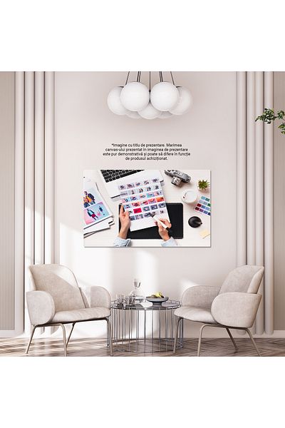 StoryGift Romania Tablou Canvas Birou Cu Vedere Croita A Lucrarilor De Arta Ale Designerului Spatiu De Lucru Cre
