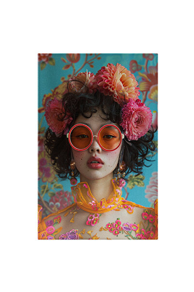 StoryGift Romania Tablou Canvas: Primăvară Pe Capul Unei Femei - Fundal Și Ac...