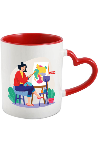 StoryGift Romania Cana Cu Pictura, Artisti, Vlog, Sevalet, Multicolor 330 Ml,...